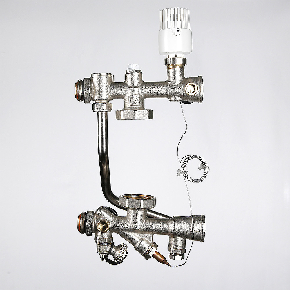 Насосно-смесительный узел 1" VALTEC TECHNOMIX 200 мм, 130 мм