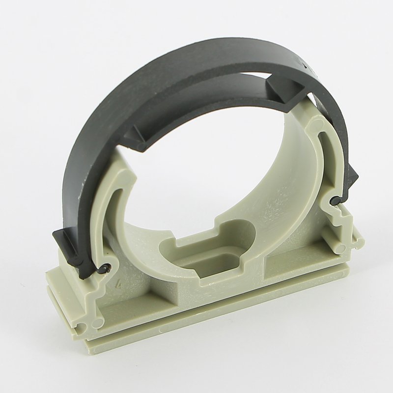 Зажим с лентой одинарный 50 мм полипропилен PP-R FV-PLAST серый