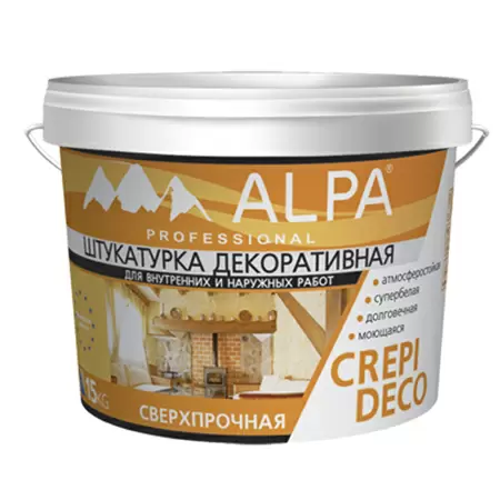 Декоративная штукатурка для внутренних и наружных работ Alpa Crepi Deco