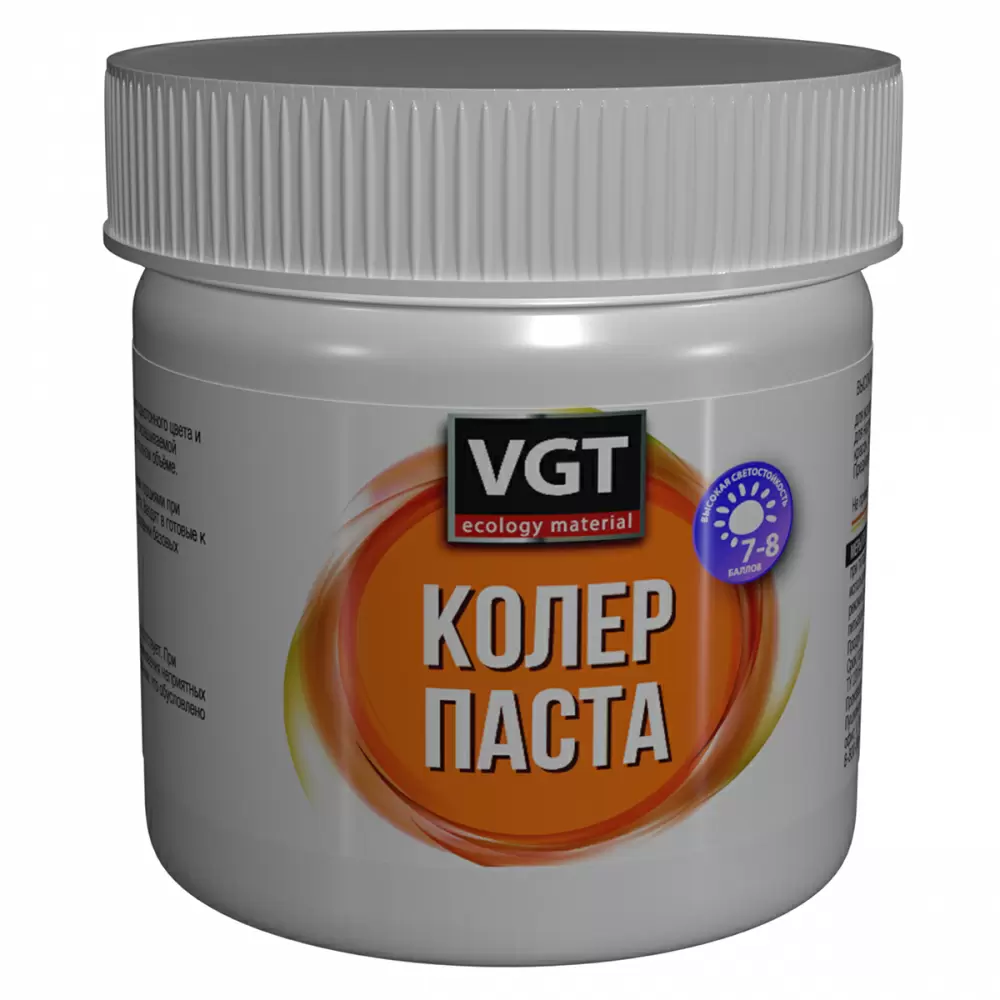VGT ПАСТА КОЛЕРОВОЧНАЯ ВЫСОКОКОНЦЕНТРИРОВАННАЯ для водоразбавляемых ЛКМ, белая (0,15кг)