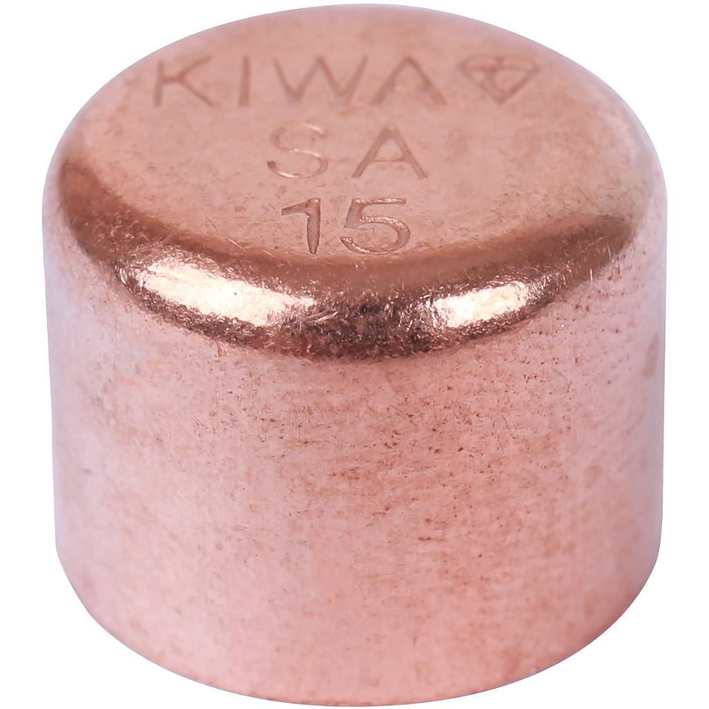 Медная заглушка 15 мм на трубу под пайку SANHA 1530115