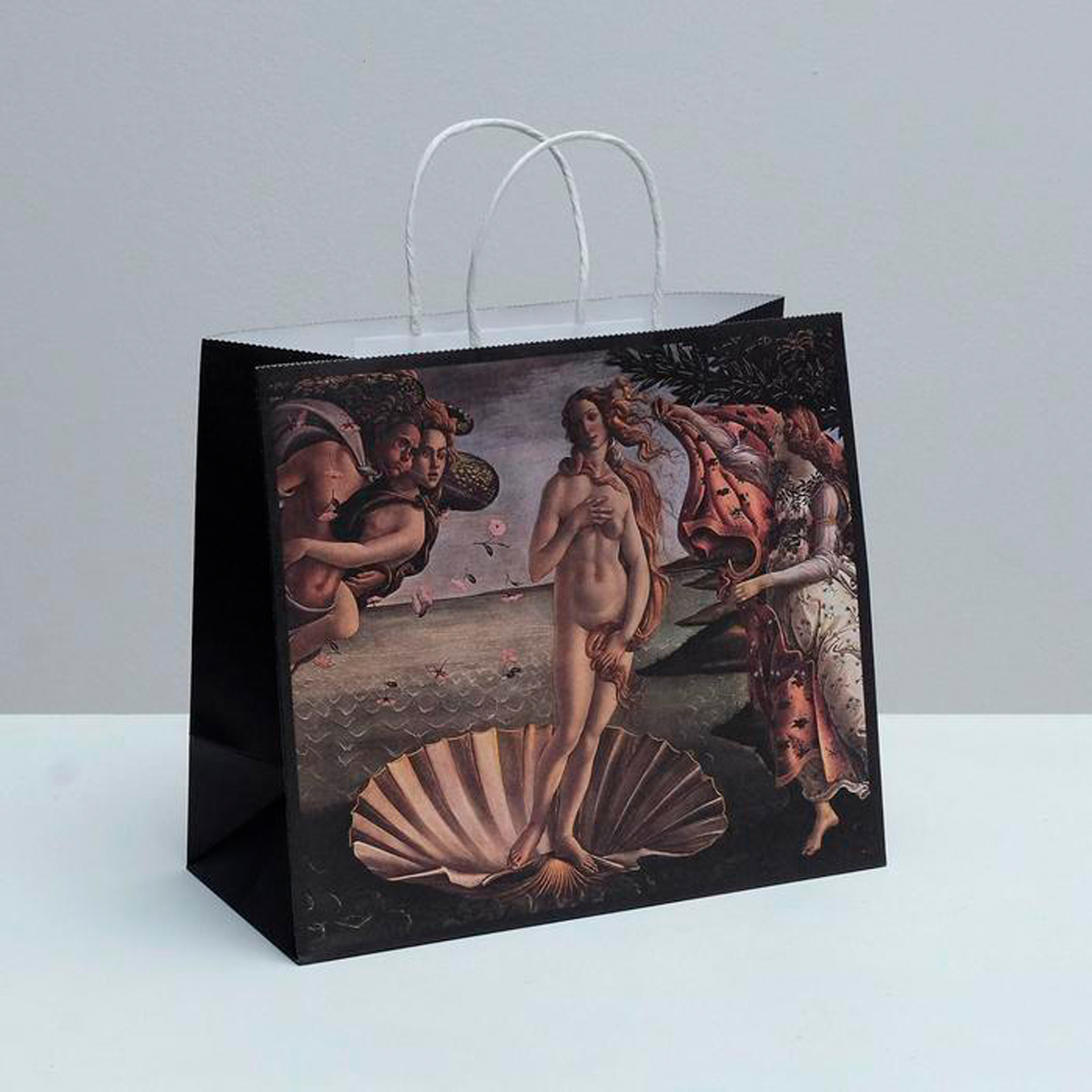 Пакет подарочный крафтовый "рождение венеры" 32*28*15 см (1/6/300) "дарите счастье" 4753247