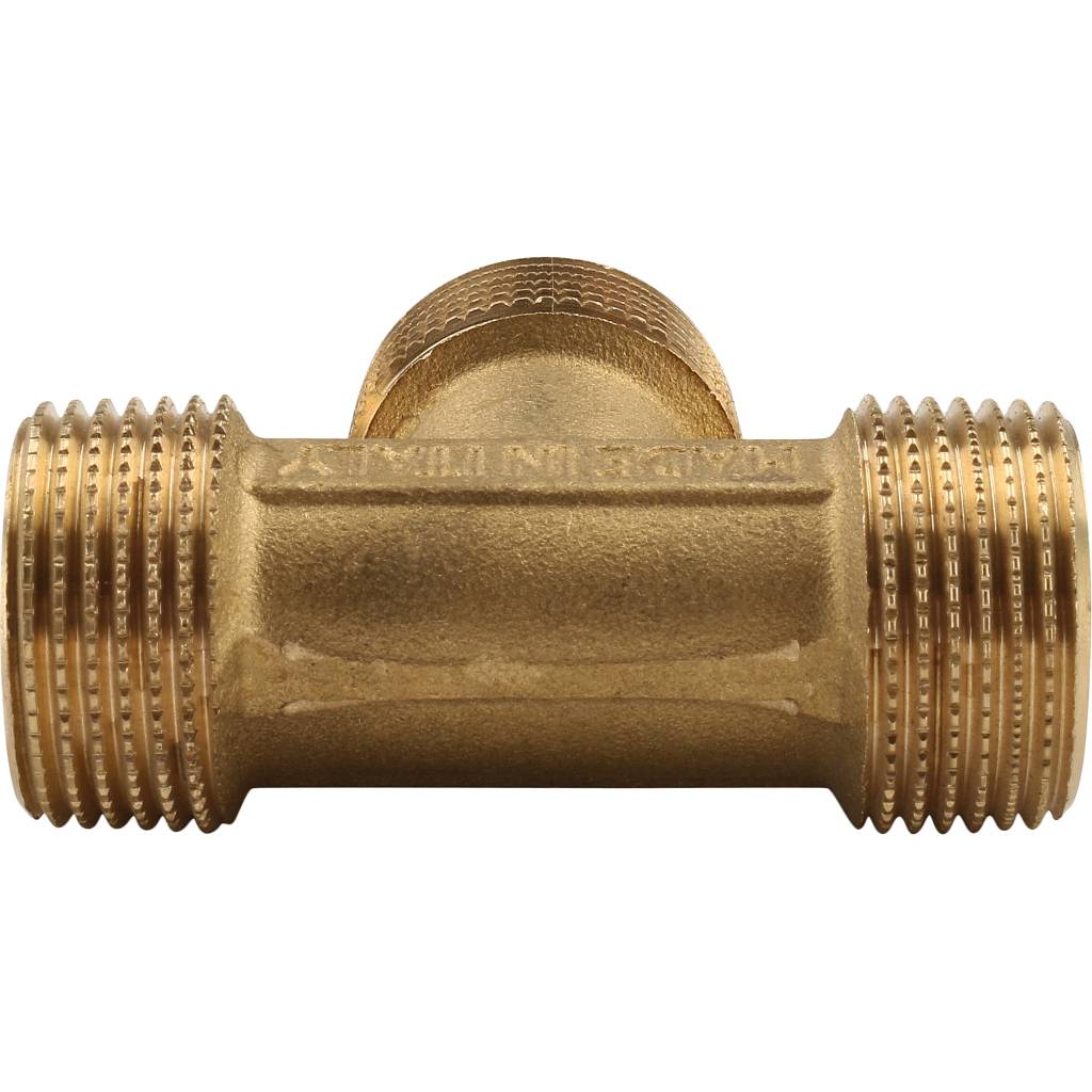 Тройник резьбовой НР 3/4" латунь TIEMME