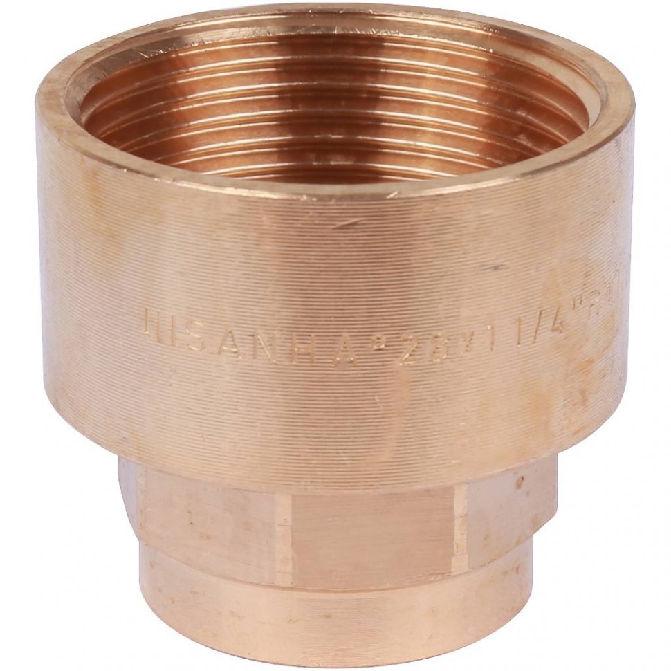 Муфта 28х1 1/4" переходная (ВР) под пайку с внутренней резьбой SANHA бронзовая 1427028114