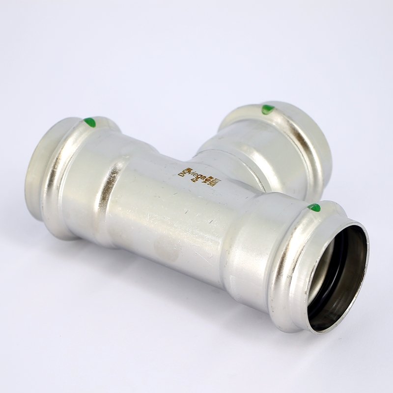 Тройник пресс 42 нержавеющая сталь Sanpress Inox VIEGA