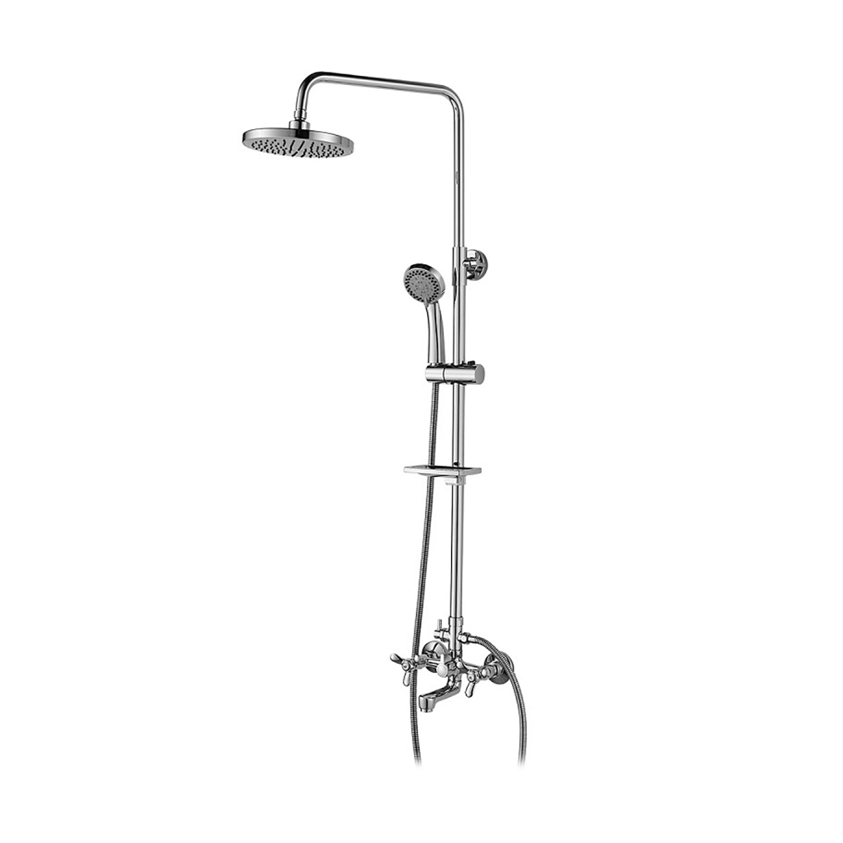 Душевая система  q02-46  верхн. душ "тропич. дождь" (1/4) "rossinka"