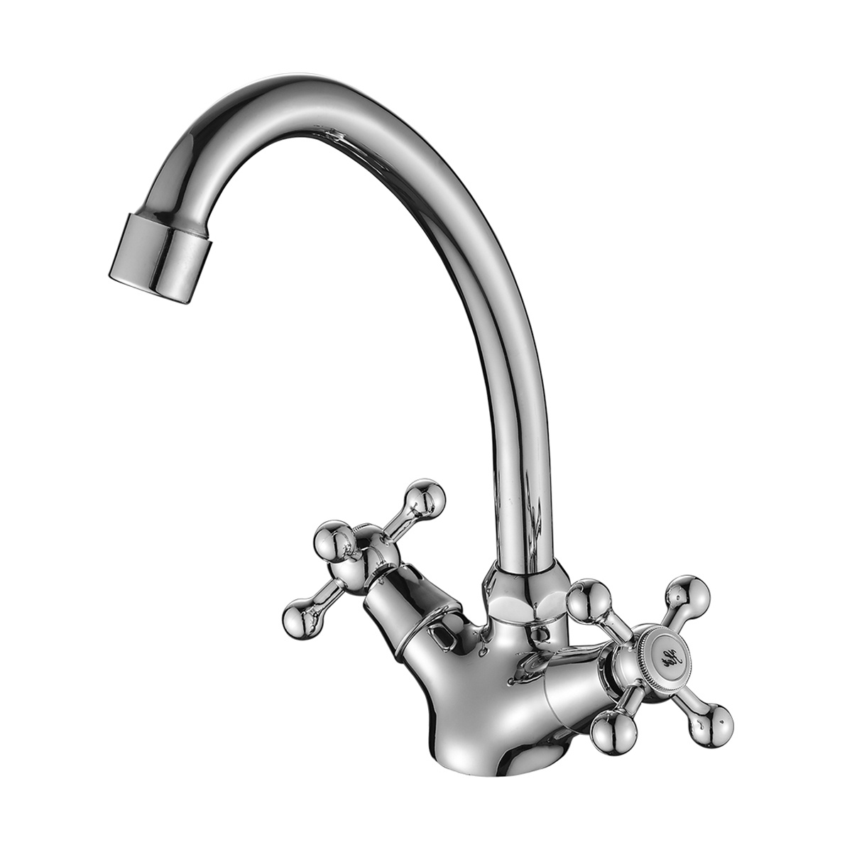 Смеситель для кухни  dr54028 двухвентильный, поворотн. излив (1/12) "decoroom"