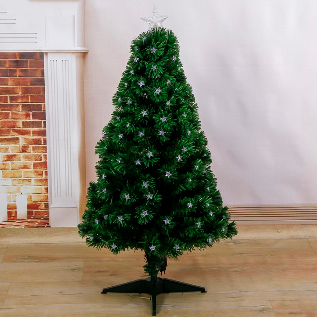 Ель декор. фиброоптич. t797v12-120  120 см, 125 веток (зеленая) "зимнее волшебство" 1108625