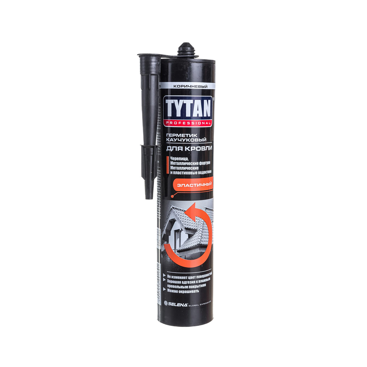 Герметик для кровли и водостоков нейтральный коричневый 310 мл (12) "tytan professional"