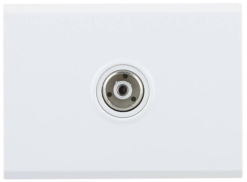 Розетка СВЕТОЗАР ″ЭФФЕКТ″ телевизионная, без вставки и рамки, цвет белый