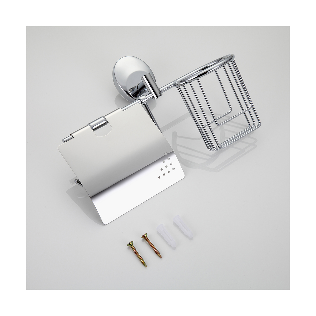 Держатель для туал. бумаги и освежителя воздуха f1603-1, хром (1/10/40) "frap"