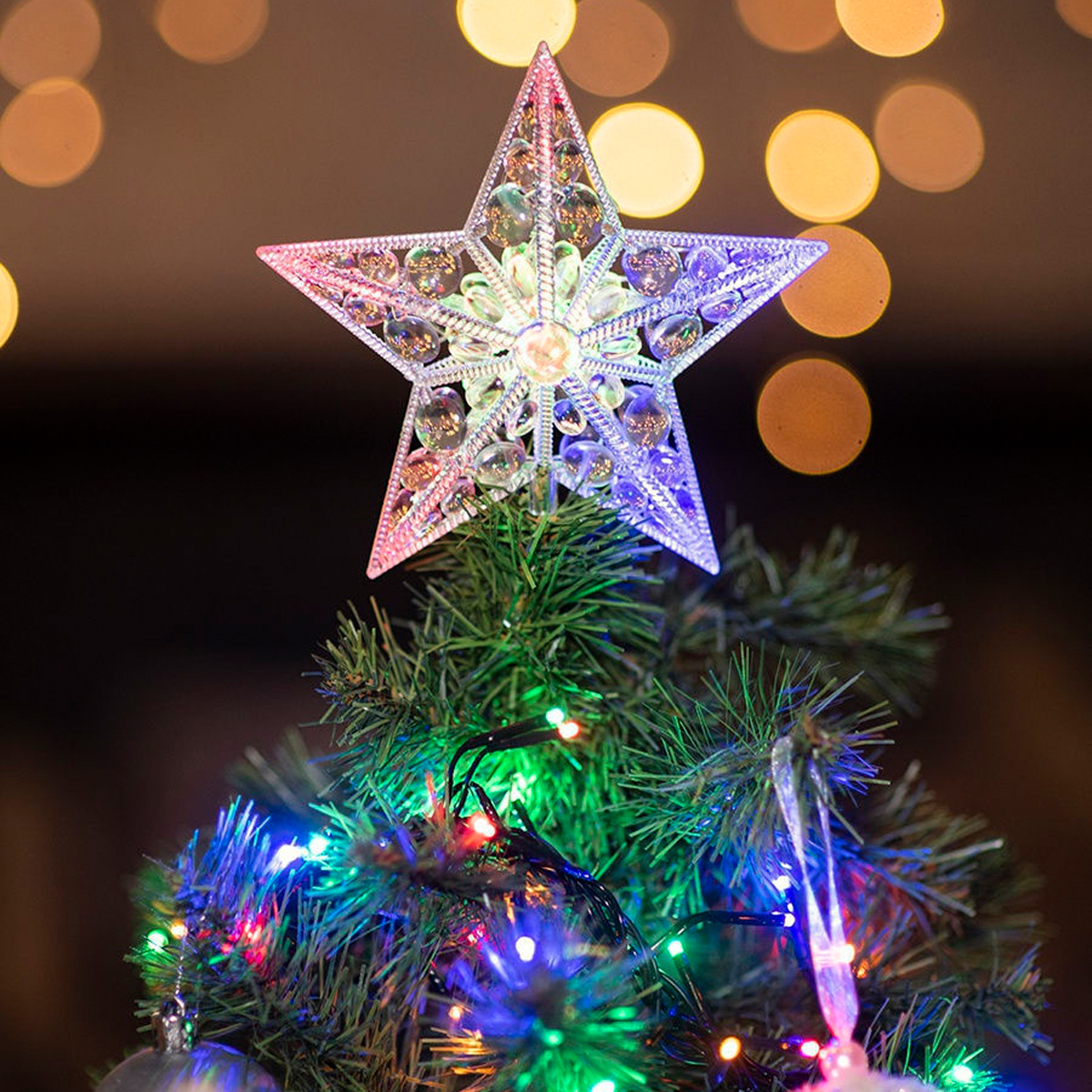 Фигурка светодиод. "звезда" 17 см, 10 разноцв. ламп (1/40) "neon-night" 501-002