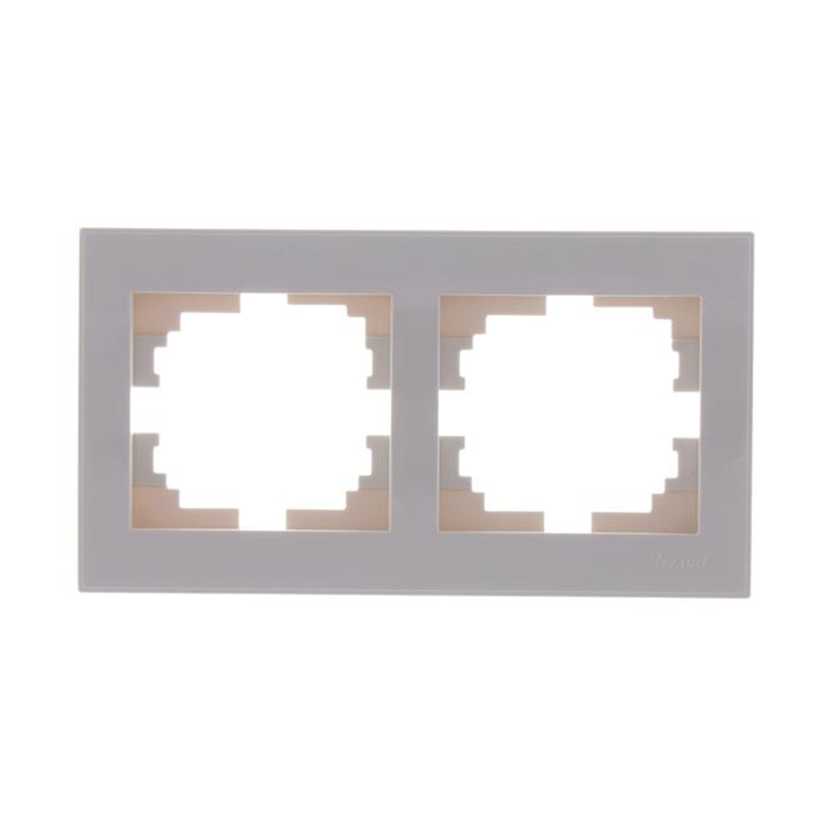 Рамка "rain" 2-х местн. горизонтальная, кремовый (1/10/120) "lezard" 703-0303-147