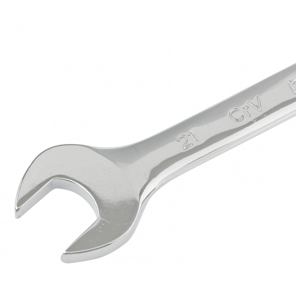 Ключ комбинированный, 21 мм, CrV, полированный хром Matrix (15165)