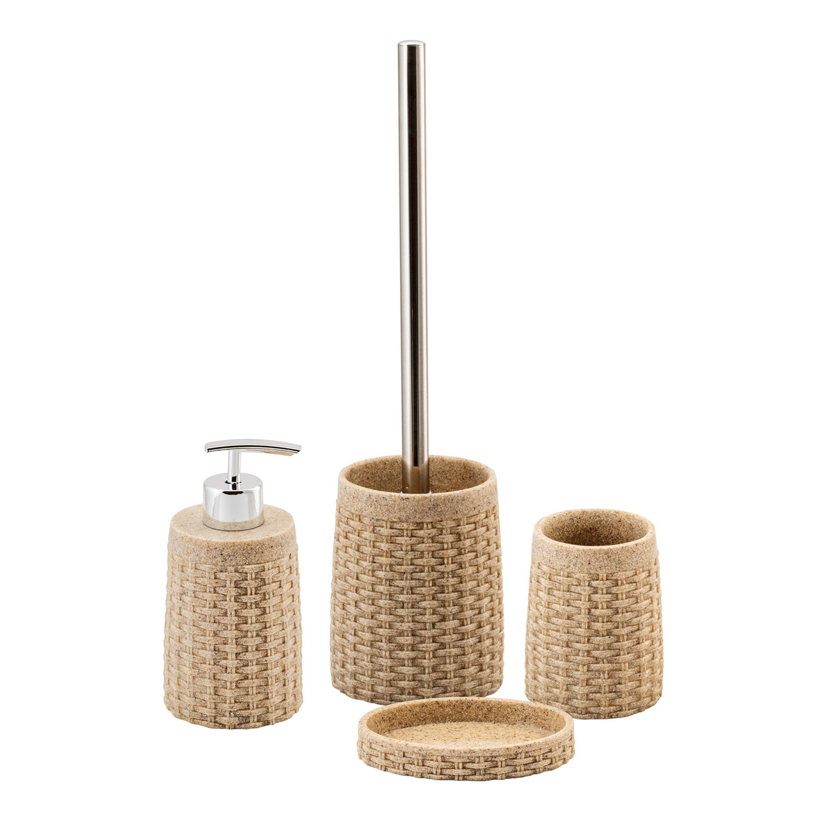 Стакан для ванной комнаты "carole" полирезина (песочный) (1/12) "swensa" swt-5500c