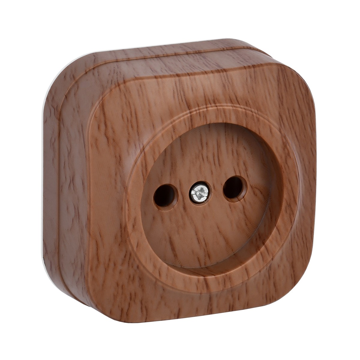 Розетка открыт. уст. "glory" 1 местн. рс20-2-хд, 10а, дуб (1/36/432) "iek"