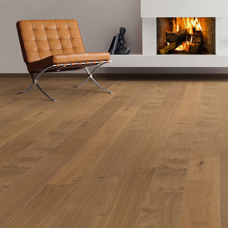 Паркетная доска Haro Series 4000 (5G) 528678 Дуб Дымчатый-Янтарный Маркант брашированный однополосный 4V2200 x 173 x 13.5мм