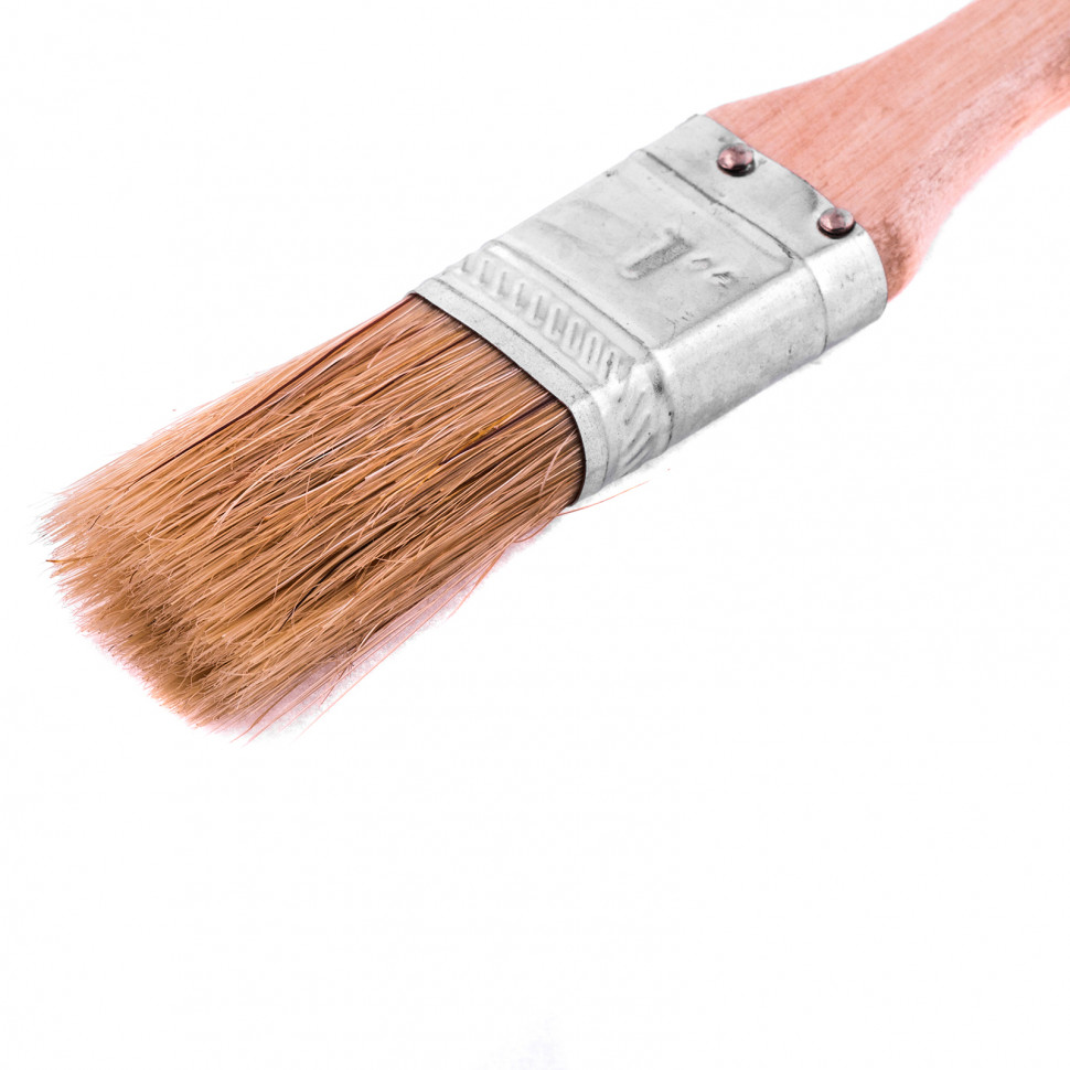 Кисть плоская "Стандарт" 1" (25 мм), натуральная щетина, деревянная ручка MTX (82520)