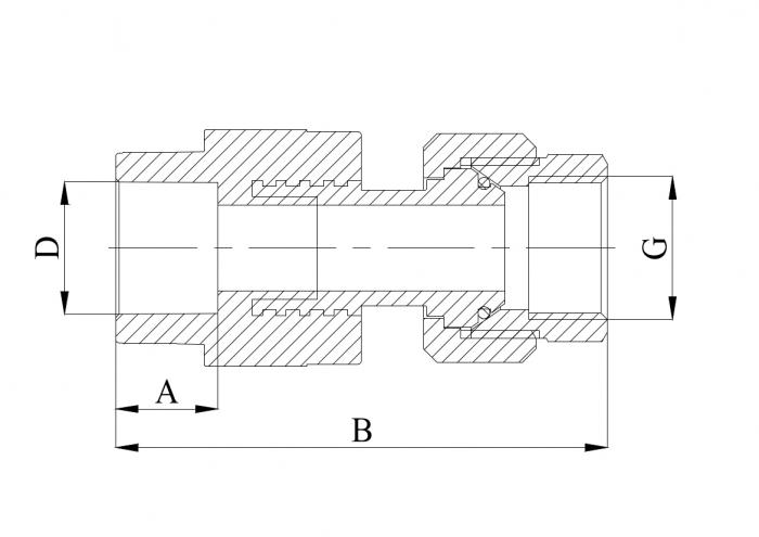 Муфта разъемная с евроконусом 20 х 1/2" (ВР) ПП (PP-R100) серая HEISSKRAFT