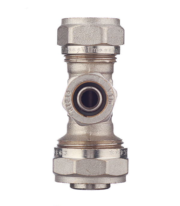 Тройник обжимной для металлополимерных труб 26 х 16 х 20 мм VALTEC