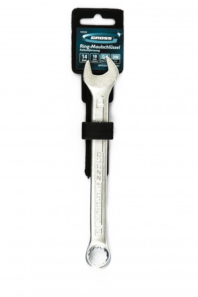 Ключ комбинированный 14 мм, CrV, холодный штамп Gross (15133)