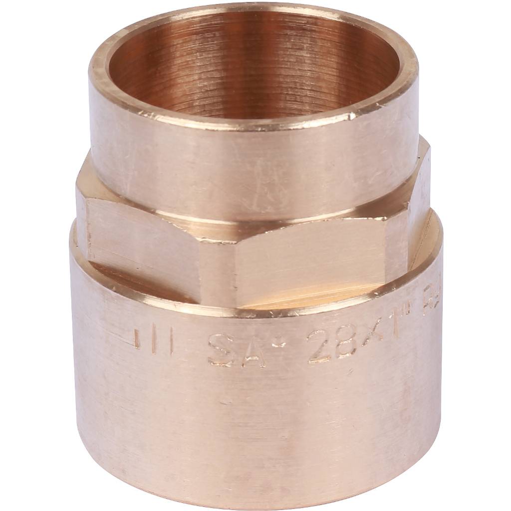 Муфта 28х1" переходная (ВР) под пайку с внутренней резьбой SANHA бронзовая 14270281