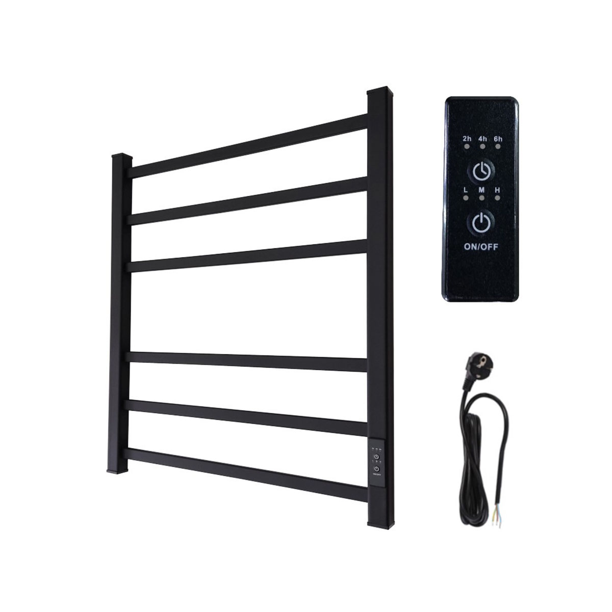 Полотенцесушитель электрич. вид 81/10 проф "ferrum" 6 вставок 400*600 (матов.черный) (1) "маргроид"