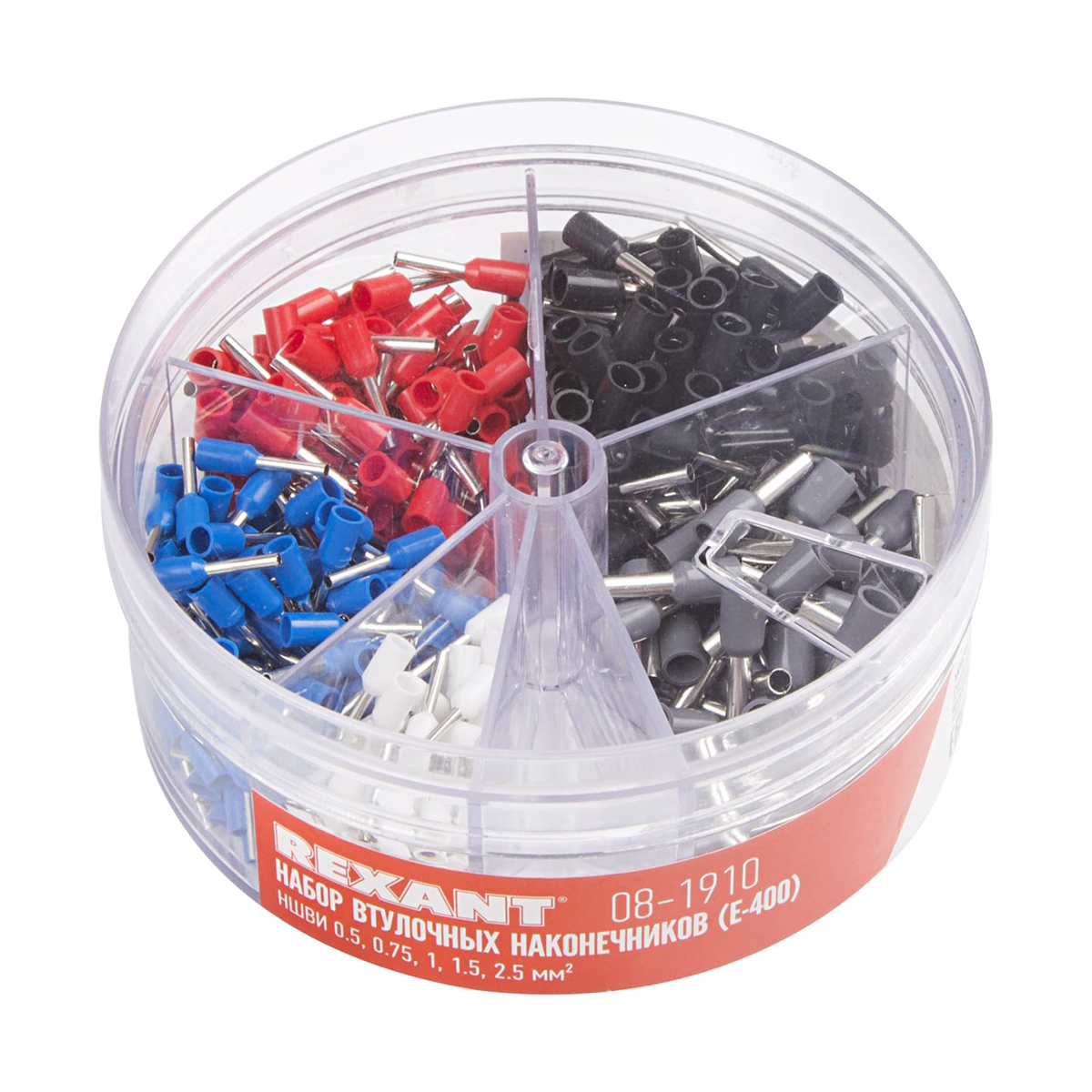 Наконечники втулочные e-400 набор 400 шт. (1/100) "rexant" 08-1910