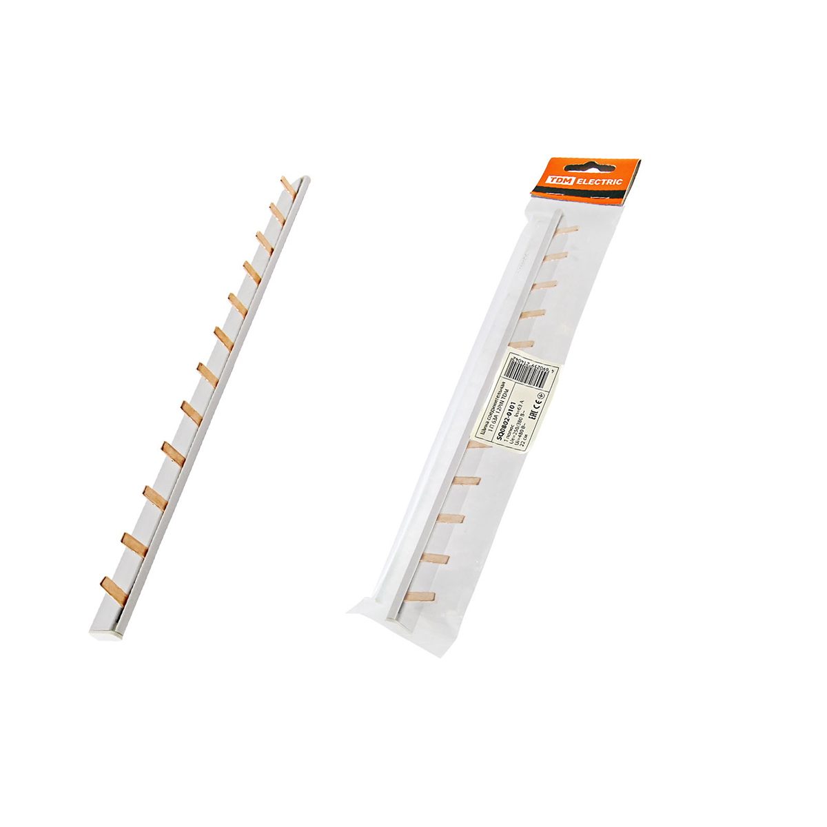 Шина соединительная 1п 63а pin (штырь) 12pin 1 м инд. упак. (10/400) tdm sq0802-0101