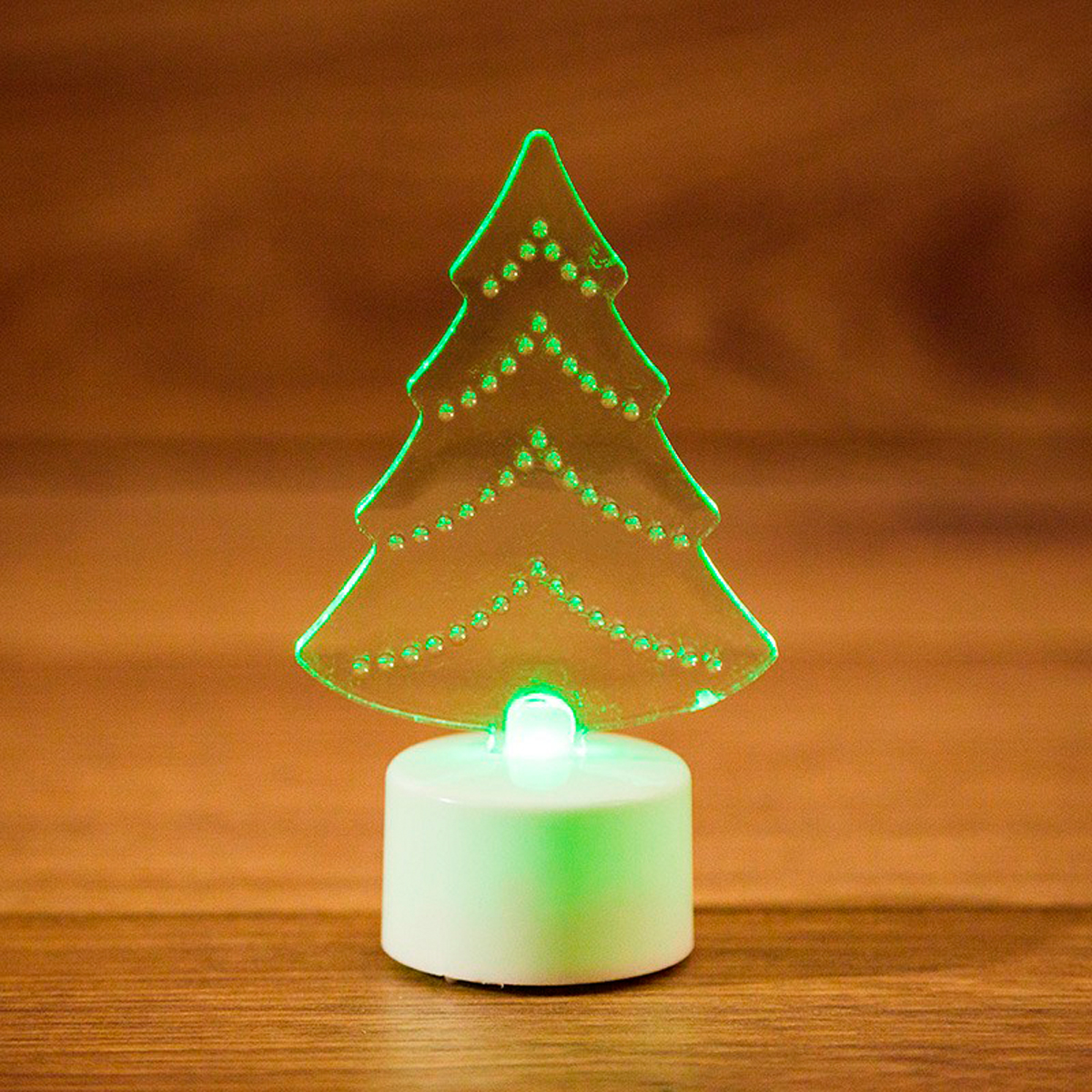 Фигурка светодиод. "елочка" на подставке, разноцв. (1/96) "neon-night" 501-045