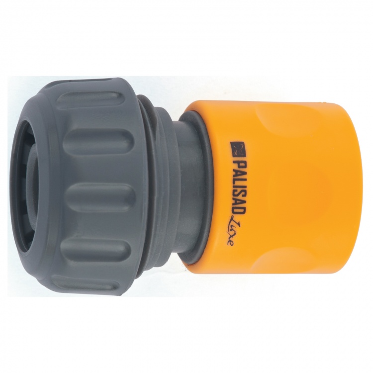 Соединитель пластмассовый, быстросъемный для шланга 3/4, однокомпонентный Palisad Luxe (66257)