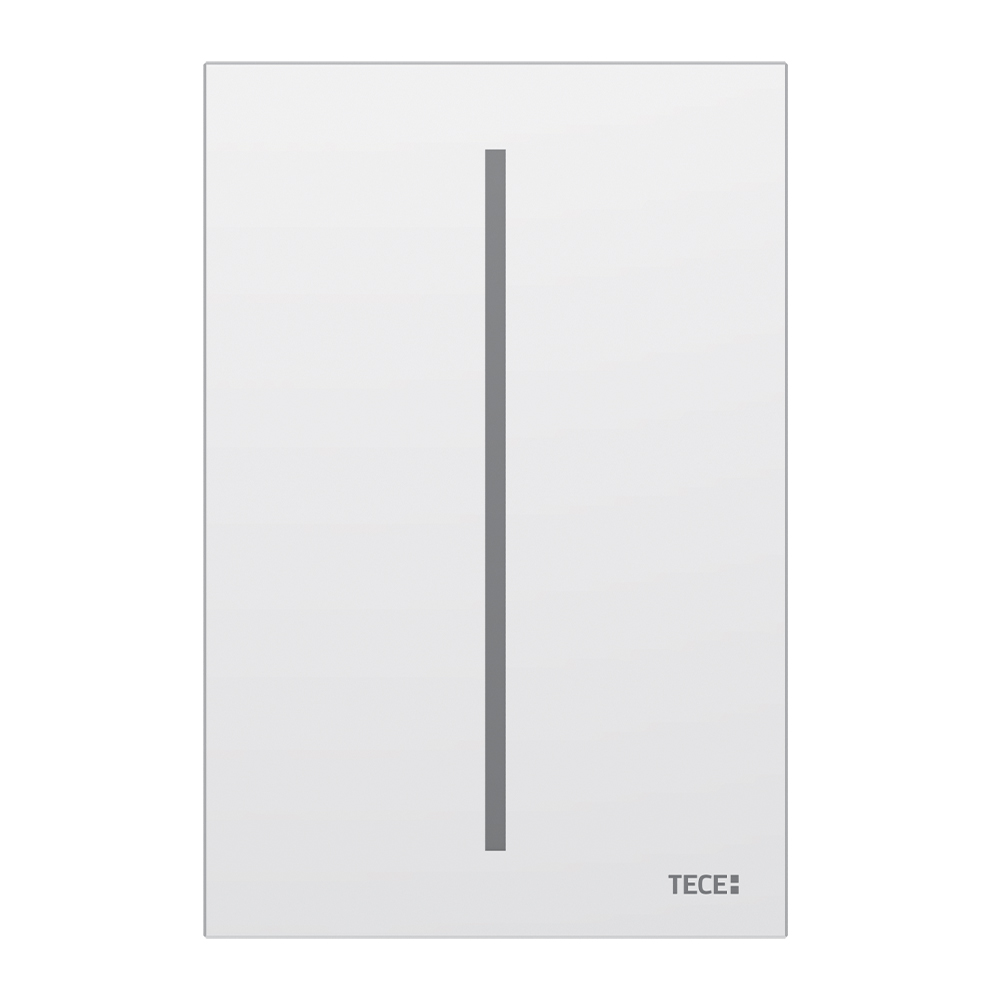 Стеклянная панель смыва TECEfilo ИК-сенсор (220/12 V) белая, для инсталляции, 150 x 100 x 7 мм