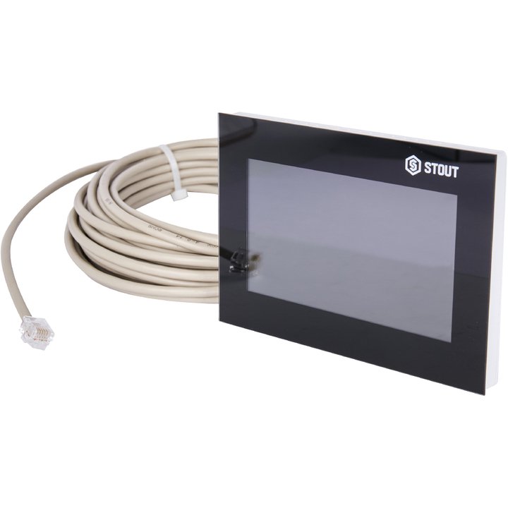 Выносная панель управления теплыми полами STOUT M-7 черная