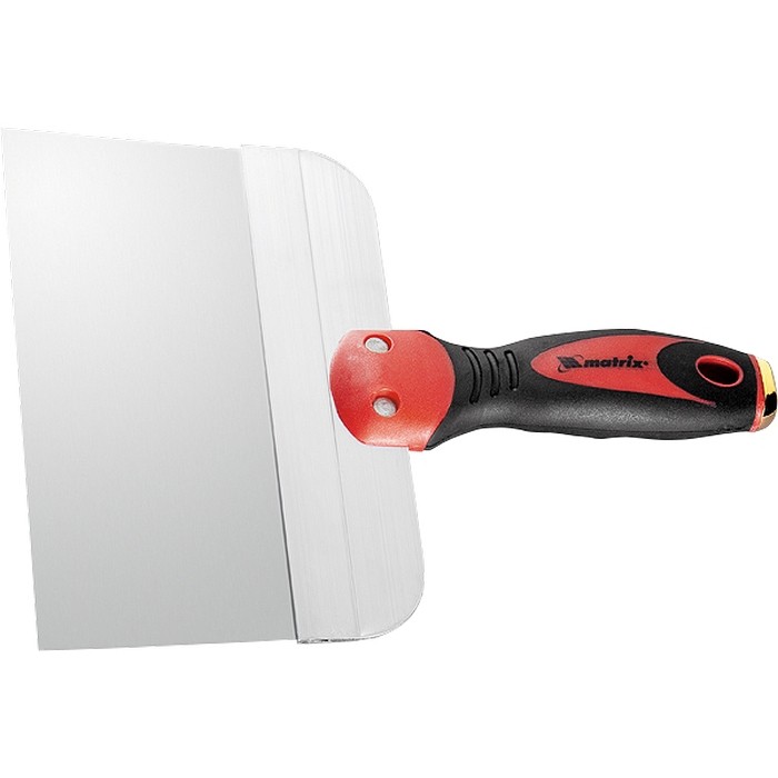 Шпатель фасадный из нержавеющей стали, 300 мм, двухкомпонентная ручка, широкое полотно Matrix (85503)