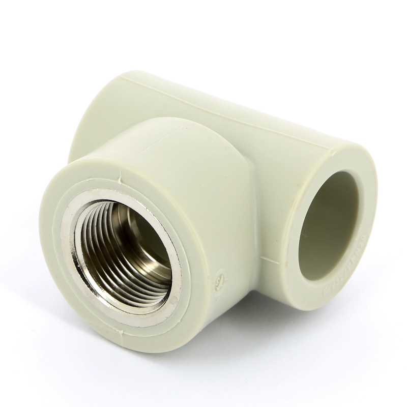 Тройник комб. 32 х 1" (ВР) полипропилен PP-R FV-PLAST серый