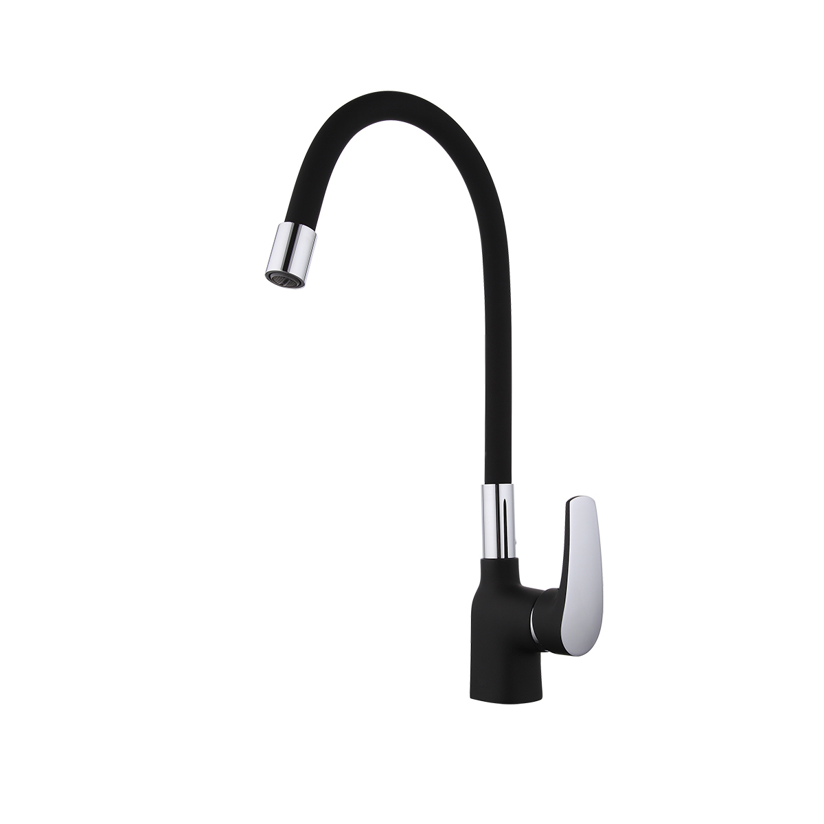 Смеситель для кухни f4453-04 гибкий излив, черный (1/10) "frap"