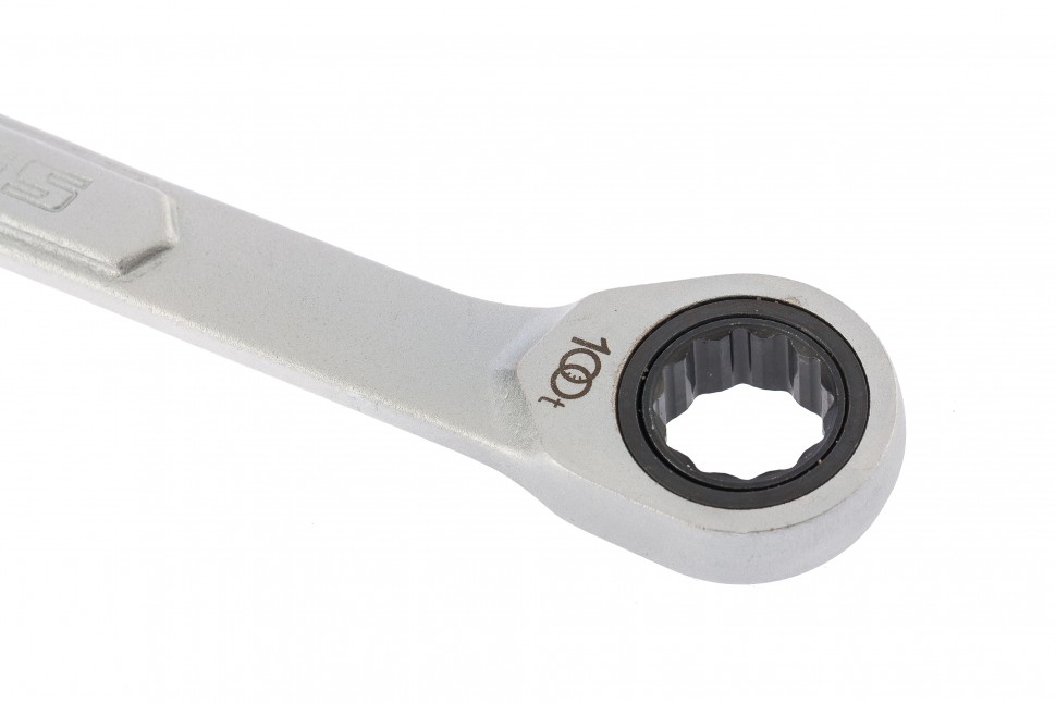 Ключ комбинированный трещоточный, 15 мм, количество зубьев 100 Gross (14853)