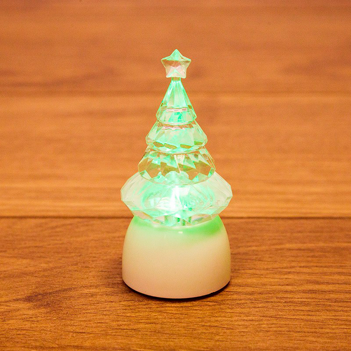 Фигурка светодиод. "елочка кристалл" на подставке, разноцв. (1/12/96) "neon-night" 501-051