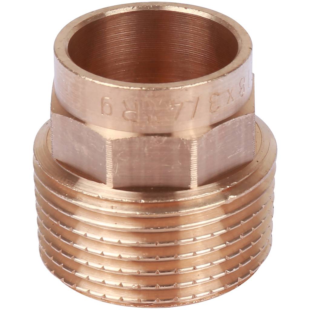Муфта 18х3/4" переходная (НР) под пайку с наружной резьбой SANHA бронзовая 142431834