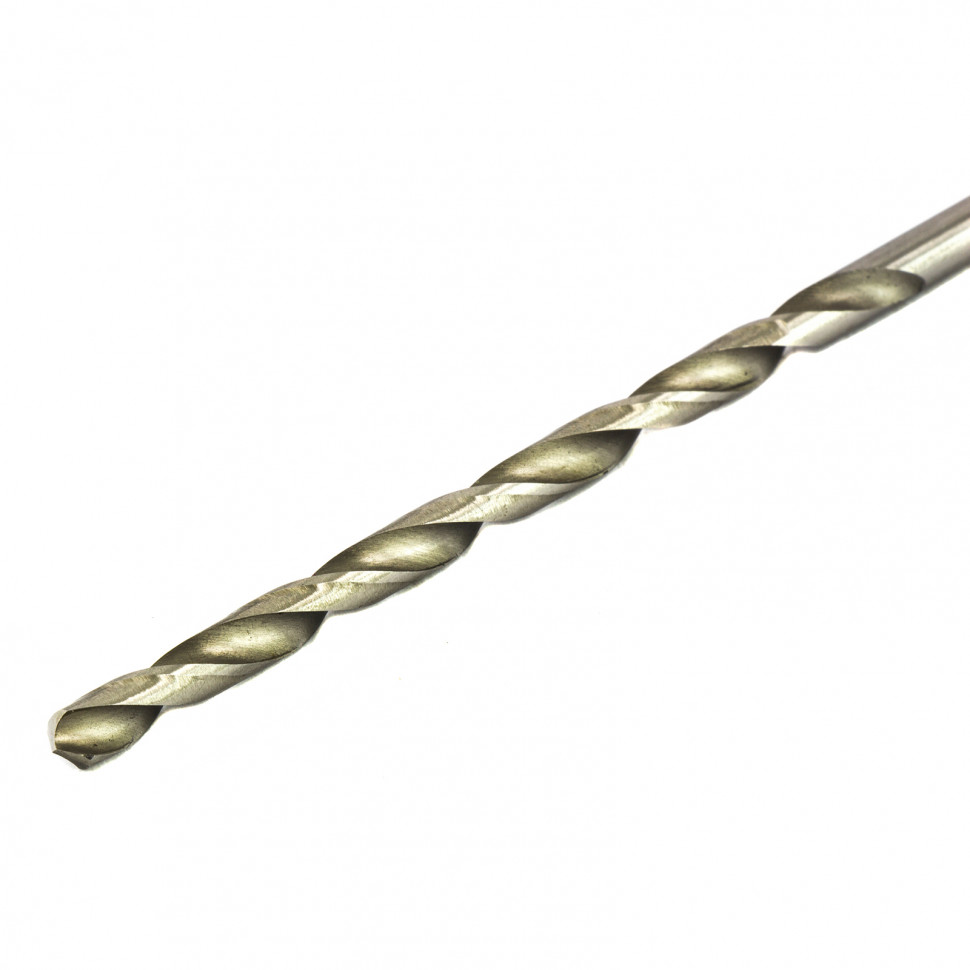 Сверло по металлу, 4.5 х 126 мм, полированное, удл, HSS, 10 шт, цилиндрический хвостовик Matrix (715045)