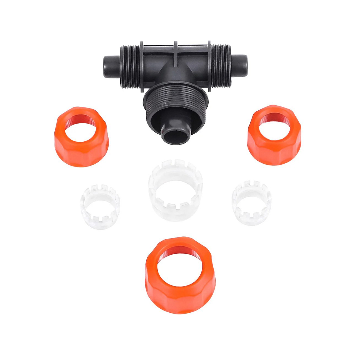 Тройник для соединения шлангов 1/2"-1/2"-3/4" цанговый "жук" (1/25/200)