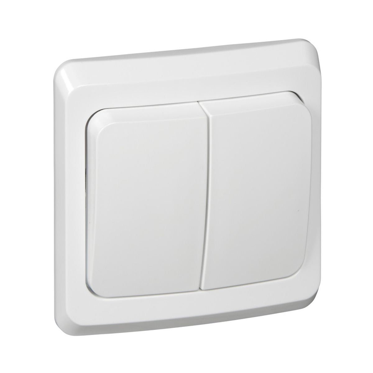 Выключатель "этюд" 2-х кл. 10а, белый (1/20/120) "schneider"
