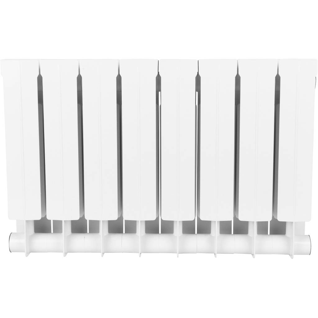 Радиатор STOUT STYLE 350 мм 8 секций, биметал. (боковое подключение) на 9,5 кв.м.