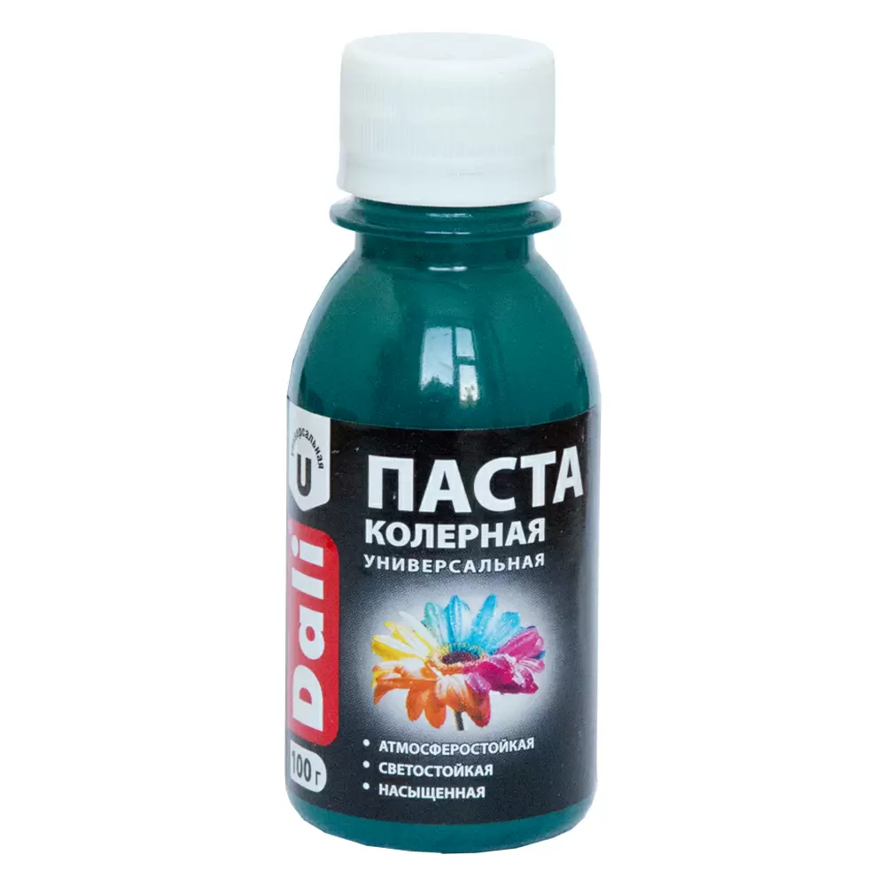 Dali Паста колерная универсальная атмосферостойкая светостойкая, бирюзовый (0,1кг)