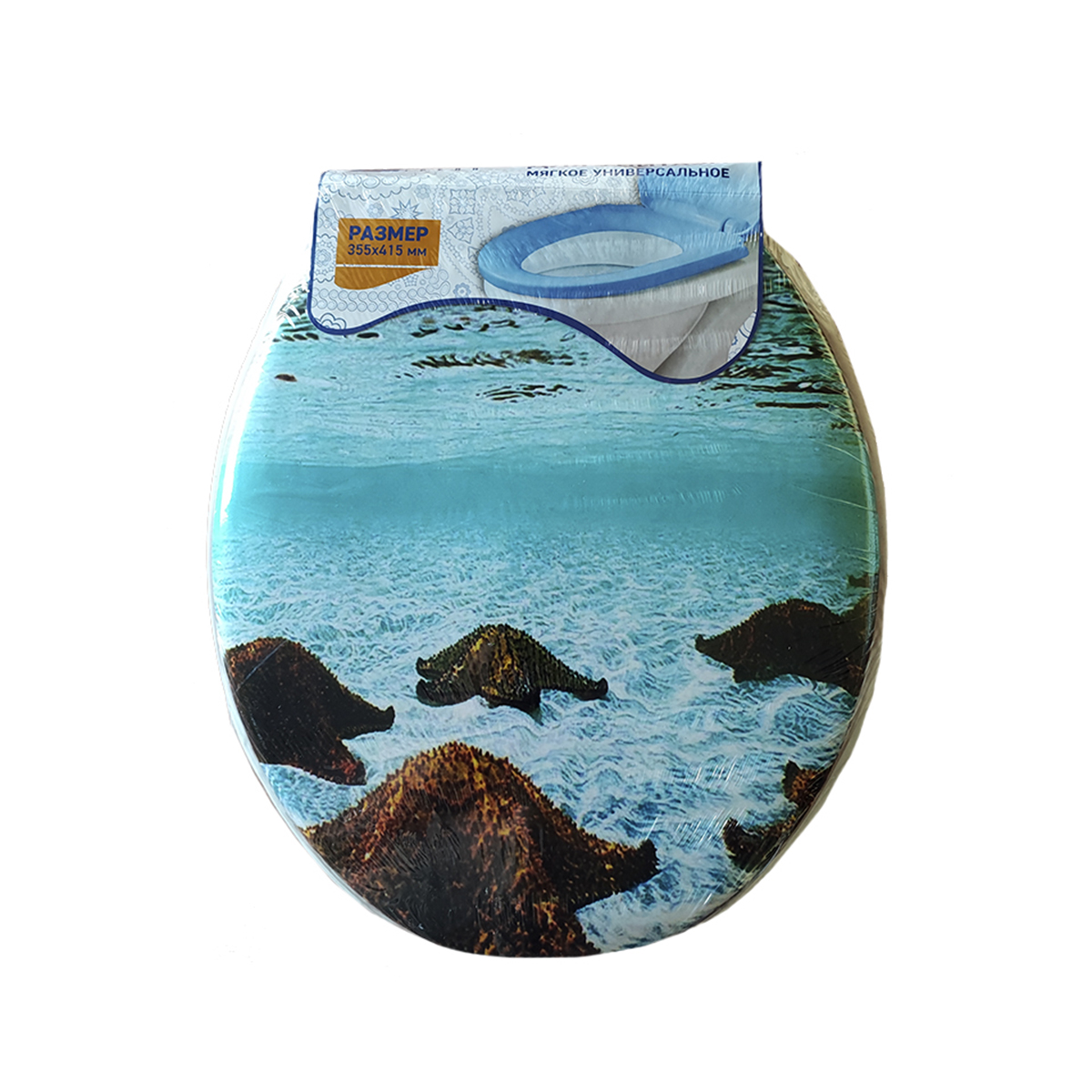Сиденье для унитаза мягкое "морские звезды" (1/17) "мультипласт"