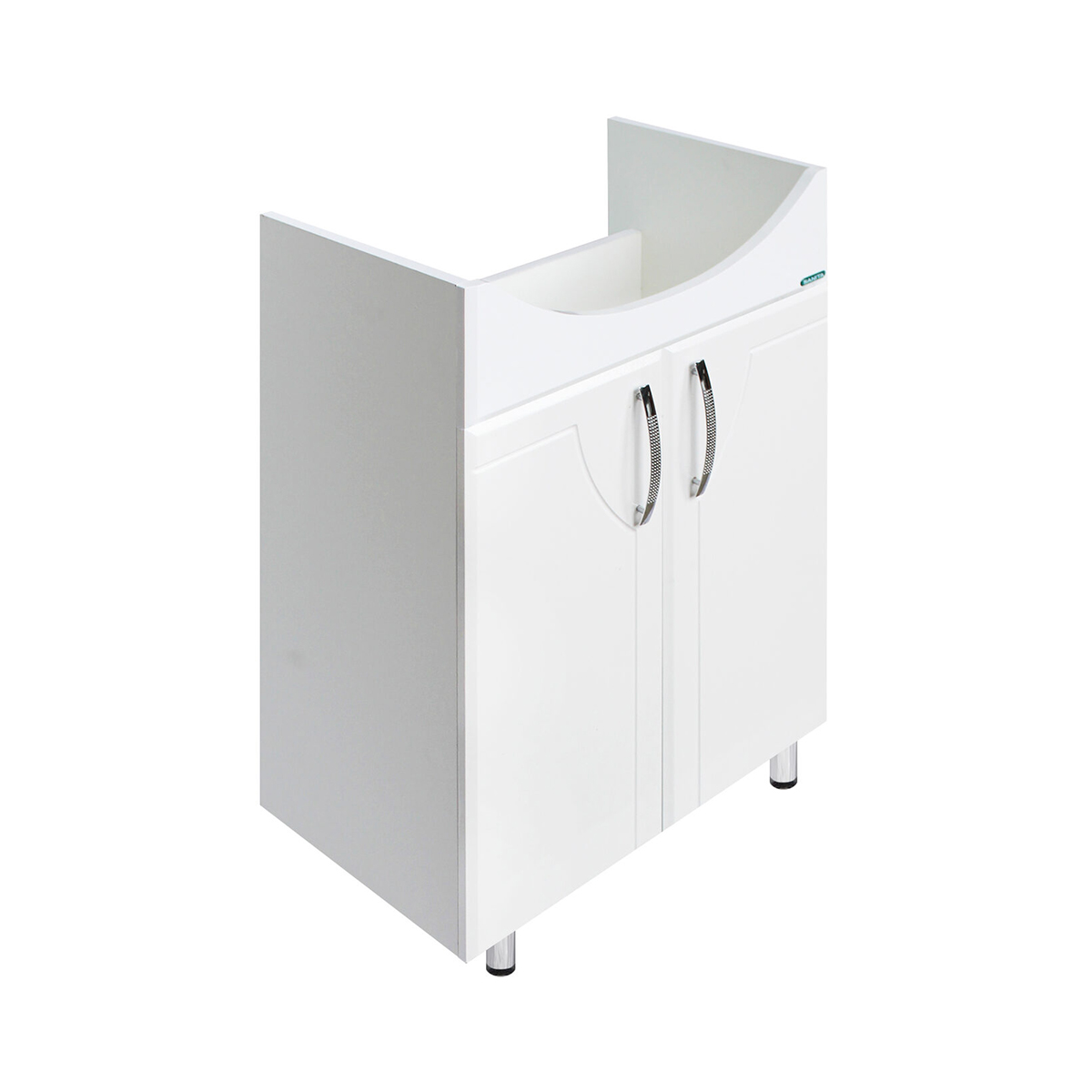 Тумба под раковину напольная "идеал" 820*520*330 мм, белая "sanita" idlsacw56013f1