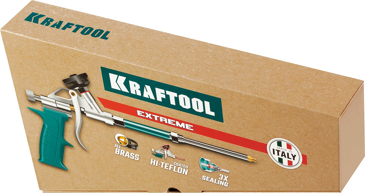 KRAFTOOL EXTREME, полностью разборный обслуживаемый пистолет для монтажной пены (06800)