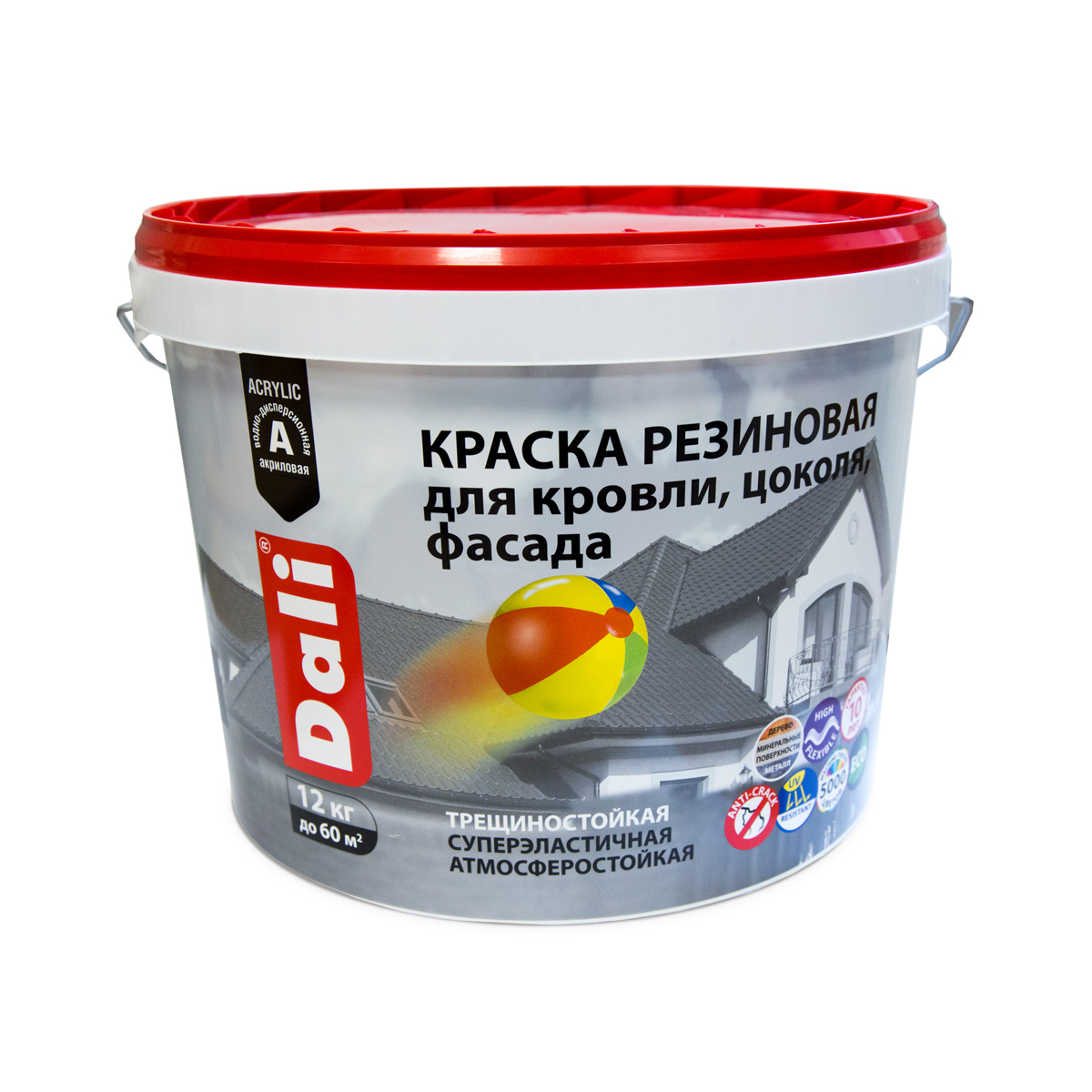 Краска резиновая "dali" черная 12 кг (1) "рогнеда"