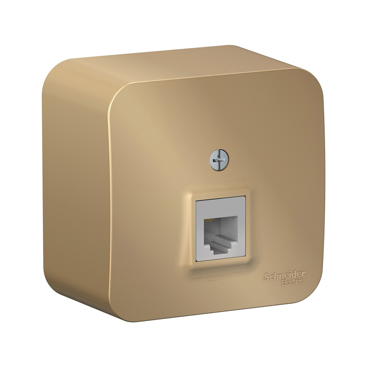 Розетка телефонная открыт. уст. "blanca" rj11, титан (1/12/24) "schneider"