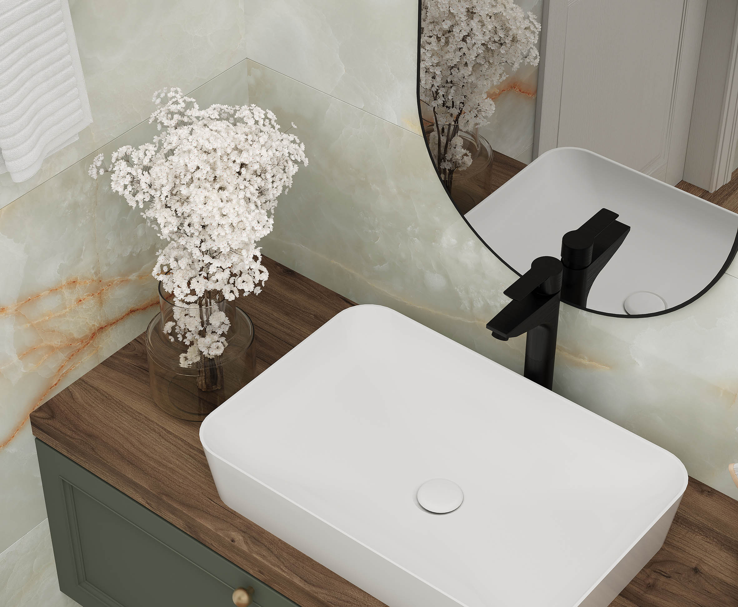 Onyx dawn mint керамогранит зеленый полированный 60x120